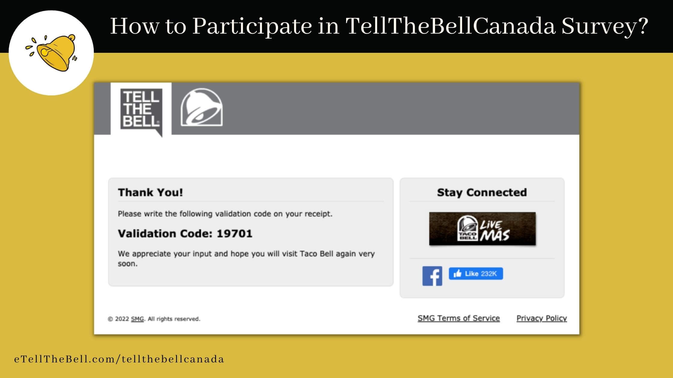 Congratulations for Participating into the TellTheBellCanada Survey