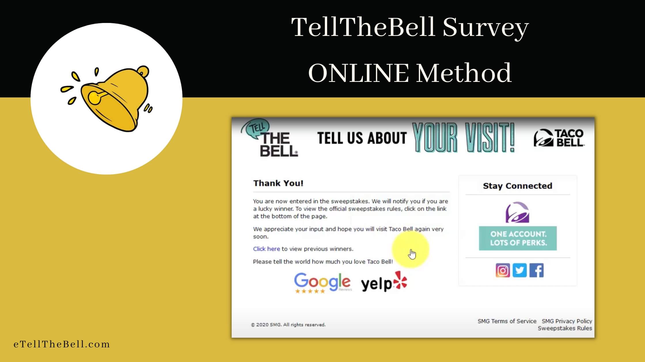 Congratulations on completing the TellTheBell Survey