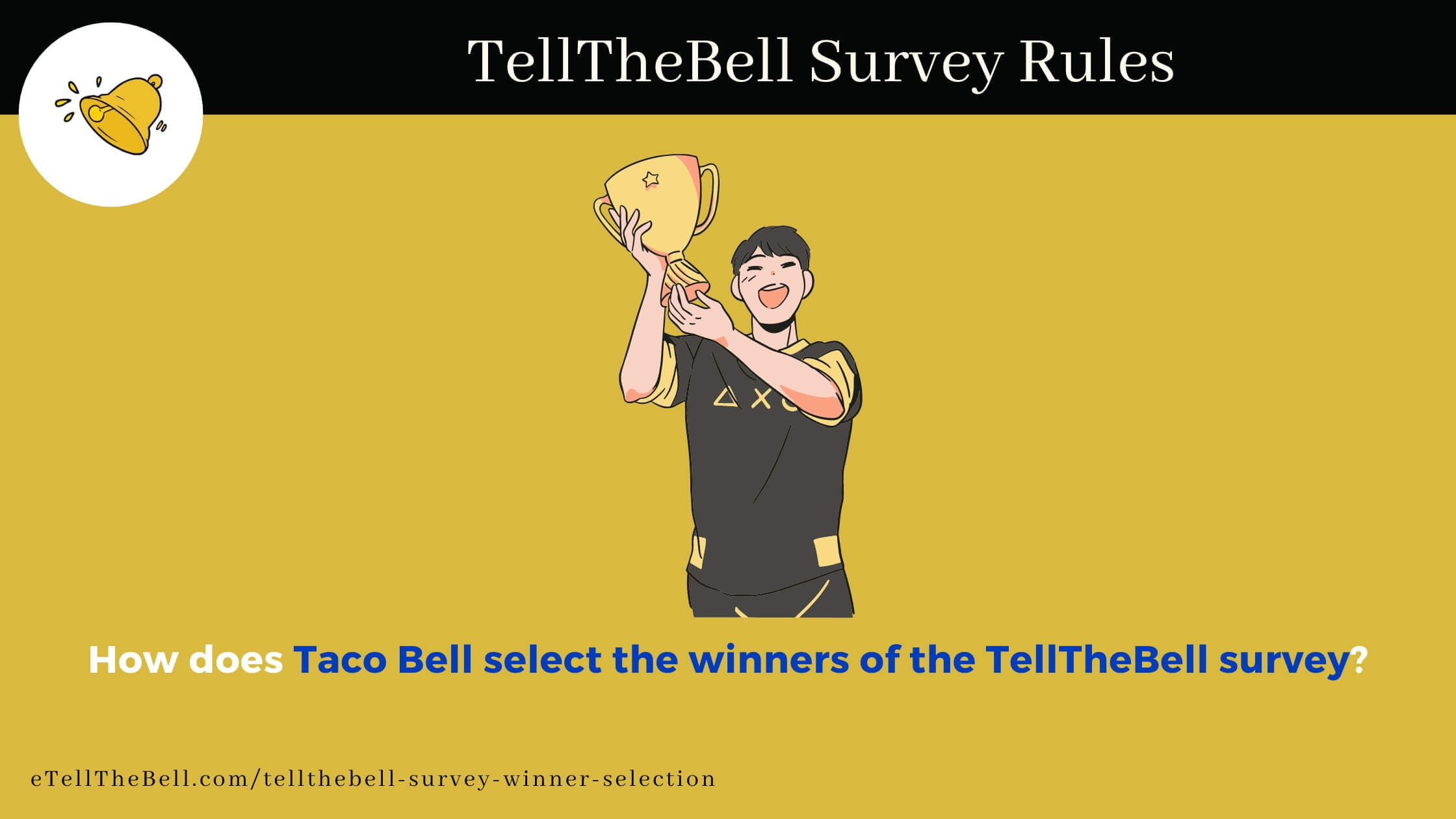 How does Taco Bell select the winners of the TellTheBell survey