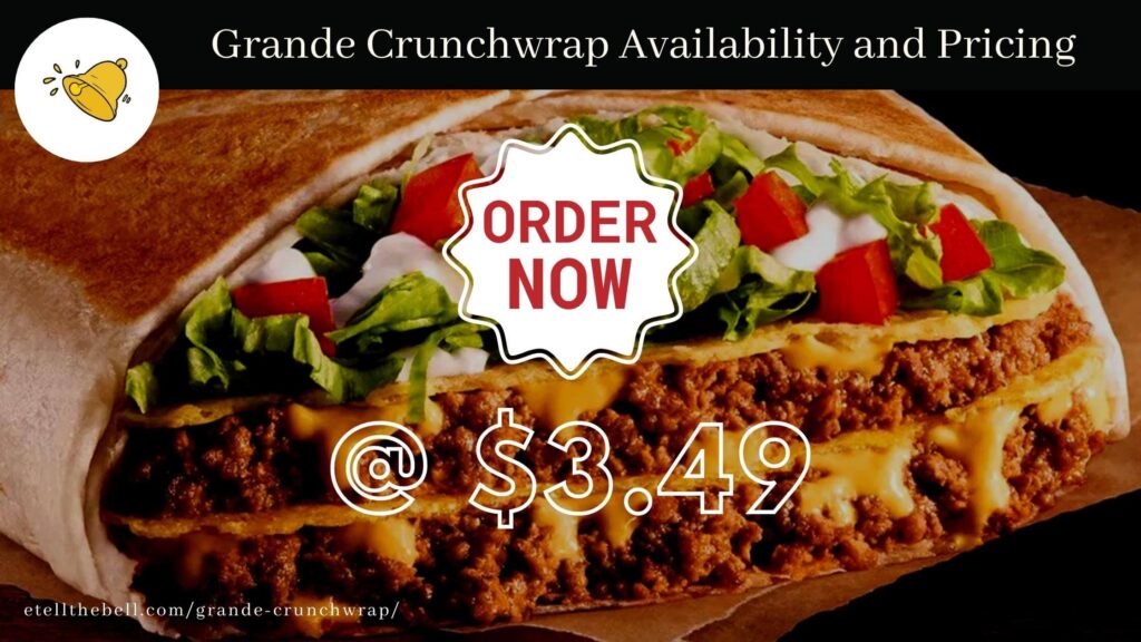 Grande Crunchwrap Availability and Pricing